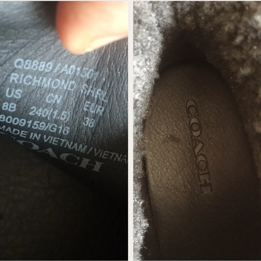 Coach Brown black Leopard Print,ltd edition hightop sneakers (calf,sheep fur)8 - Picture 8 of 12